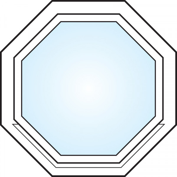 Fönster 3-glas energi argon 8-kant vitmålat