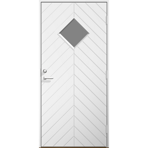 Ytterdörr Emil klarglas Lagervara - Vitmålad Modul 10x20 Höger