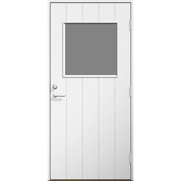 Ytterdörr Klas klarglas Lagervara - Vitmålad Modul 10x20 Höger