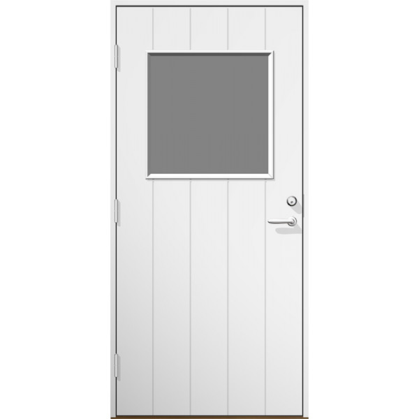 Ytterdörr Klas klarglas Lagervara - Vitmålad Modul 10x21 Vänster